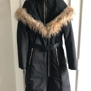 RUDSAK Belted Fur Trimmer Winter Parka